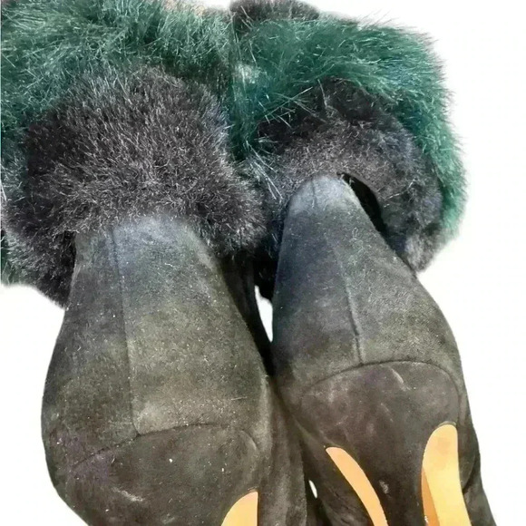 Sam Edelman Oleana Fur Stiletto Women’s Suede Booties Rare. - Picture 7 of 13